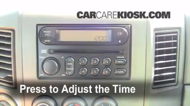 2007 Nissan Titan SE 5.6L V8 Crew Cab Pickup Horloge Régler l'horloge